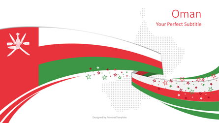 Oman Festive Flag Cover Slide Presentation Template, Master Slide