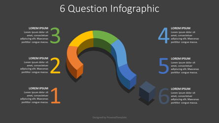 6 Question Infographic Presentation Template, Master Slide