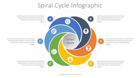 Spiral Cycle Infographic Presentation Template, Master Slide
