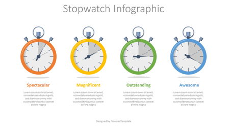 Stopwatch Infographic Presentation Template, Master Slide