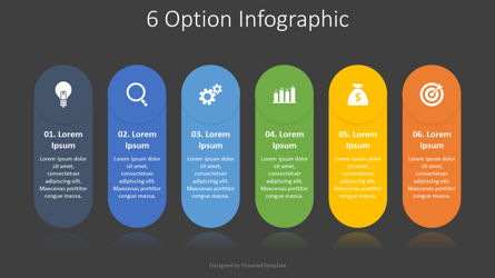 6 Option Infographic Presentation Template, Master Slide