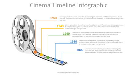 Cinema Reel Timeline Infographic Presentation Template, Master Slide