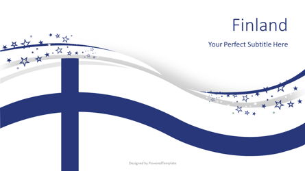 Finland Festive State Flag Presentation Template, Master Slide