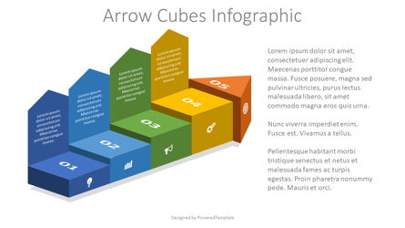 Arrow Cubes Infographic Presentation Template, Master Slide