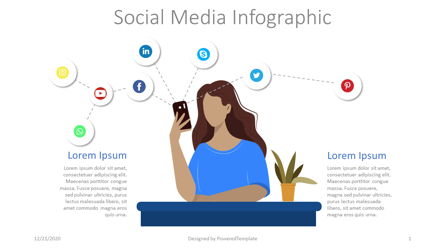 Social Media Networks Infographic Presentation Template, Master Slide