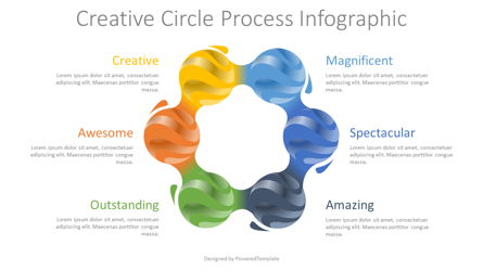 Creative Circle Process Diagram Presentation Template, Master Slide