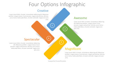 Four Color Options Infographic Presentation Template, Master Slide