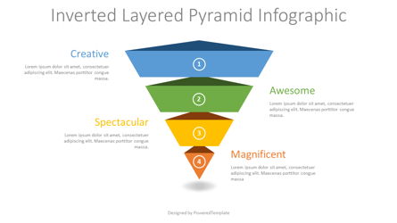 Inverted Layered Pyramid Diagram Presentation Template, Master Slide