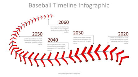 Baseball Timeline Infographic Presentation Template, Master Slide