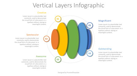 Vertical Layers Infographic Presentation Template, Master Slide