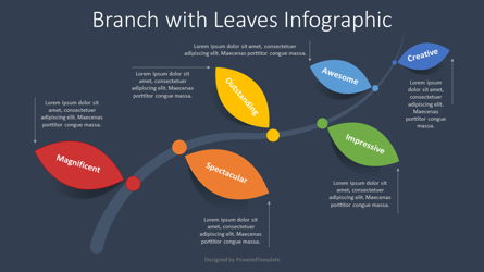 Branch with Leaves Infographic Presentation Template, Master Slide