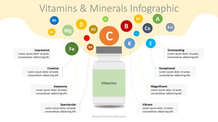 Vitamins and Minerals Infographic Presentation Template, Master Slide