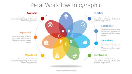 Petal Cycle Workflow Infographic Presentation Template, Master Slide