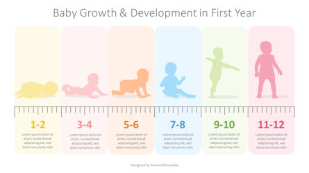 Baby First Year Development Infographic Presentation Template, Master Slide