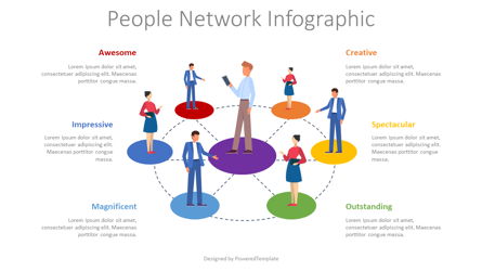 People Network Infographic Presentation Template, Master Slide