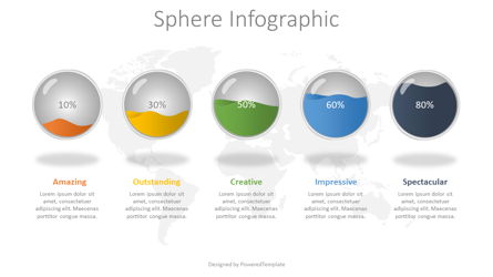 Sphere with Liquid Infographic Presentation Template, Master Slide