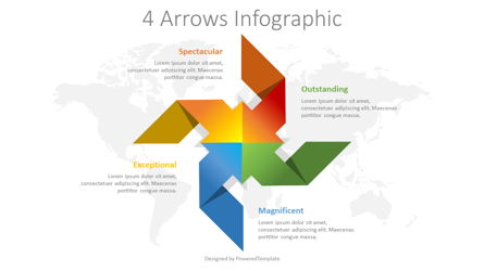 Four Arrows Infographic Presentation Template, Master Slide