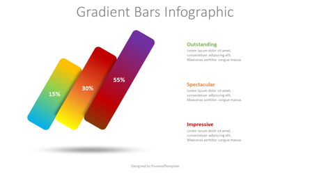 3 Gradient Bars Infographic Presentation Template, Master Slide