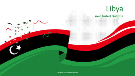 Festive Flag of Libya Presentation Template, Master Slide