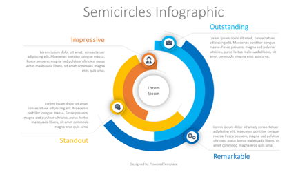 Semicircles Infographic Presentation Template, Master Slide