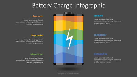 Battery Charge Infographic Presentation Template, Master Slide