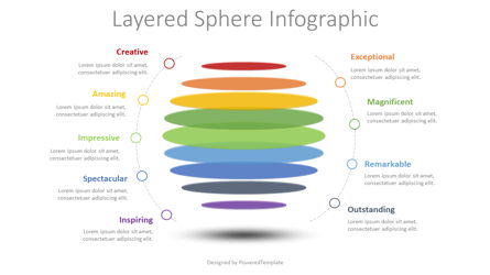 Layered Sphere Infographic Presentation Template, Master Slide