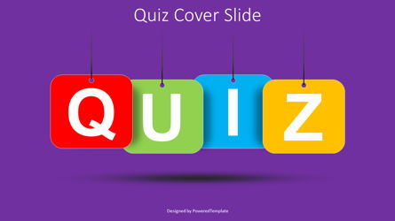 Quiz Word Cover Slide Presentation Template, Master Slide