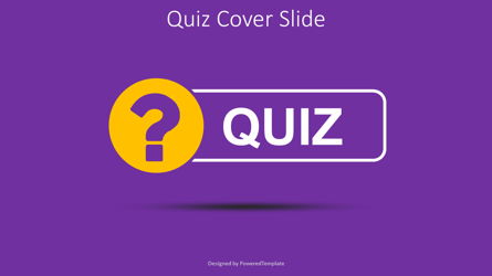 Quiz Word with Question Mark Cover Slide Presentation Template, Master Slide