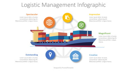 Logistics Management Infographic Presentation Template, Master Slide