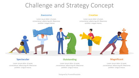 Challenge and Strategy Concept Presentation Template, Master Slide