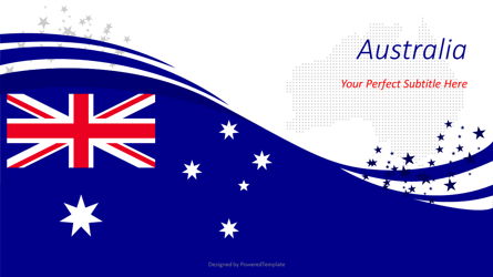 Australian Festive Flag Presentation Template, Master Slide