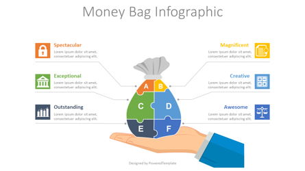 Money Bag Infographic Presentation Template, Master Slide