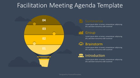 Facilitation Meeting Agenda Template Presentation Template, Master Slide