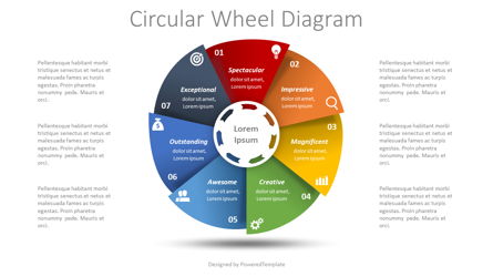 Process Wheel Diagram Presentation Template, Master Slide