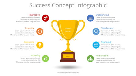 Success Concept Inforgraphic Presentation Template, Master Slide