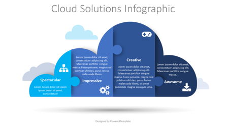 Cloud Solutions Infographic Presentation Template, Master Slide
