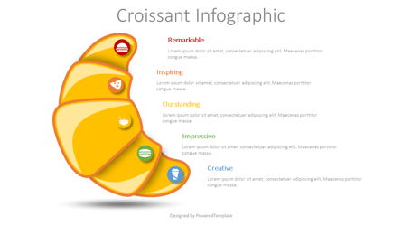 Croissant Infographic Presentation Template, Master Slide