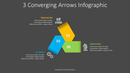 3 Converging Arrows Infographic for Presentations in PowerPoint and ...