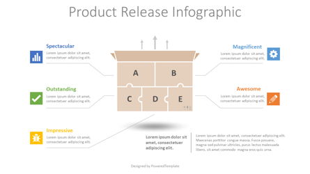 Product Release Infographic Presentation Template, Master Slide