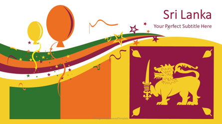 Sri Lanka Festive Flag Presentation Template, Master Slide