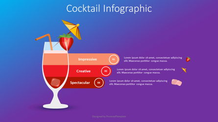 Cocktail Infographic Presentation Template, Master Slide