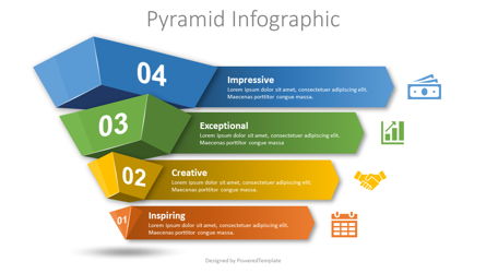 4 Layer Pyramid Infographic Presentation Template, Master Slide