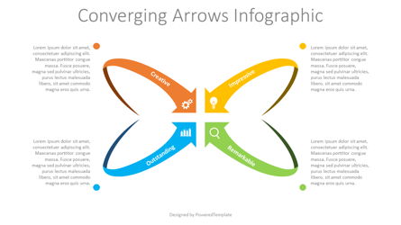 Converging Arrows Infographic Presentation Template, Master Slide