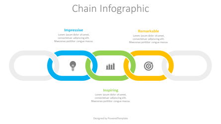3 Part Chain Infographic Presentation Template, Master Slide