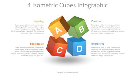 Colored Cubes Infographic Presentation Template, Master Slide