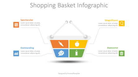 Shopping Basket Infographic Presentation Template, Master Slide