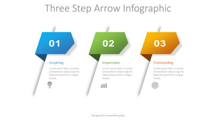 3 Step Arrow Infographic Presentation Template, Master Slide