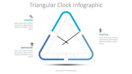 Triangular Clock Infographic Presentation Template, Master Slide