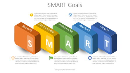 SMART Goals Setting Infographic Presentation Template, Master Slide