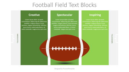 Football Field Text Boxes Presentation Template, Master Slide